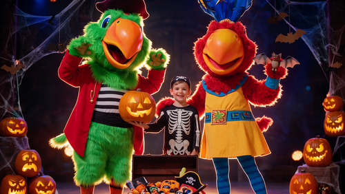 Capitán Pico y América en Halloween
