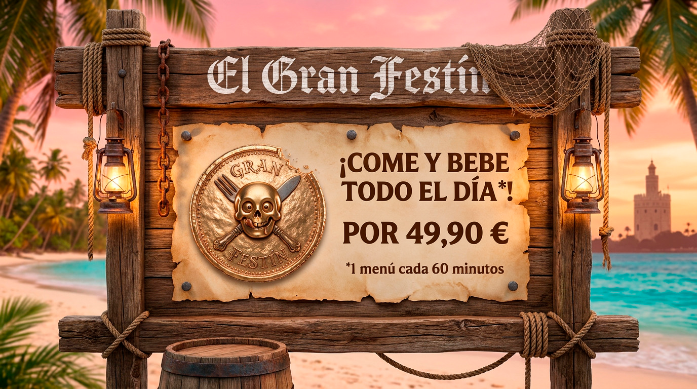 Menú Gran Festín: come y bebe todo el día por 49,90 €, un menú cada 60 minutos